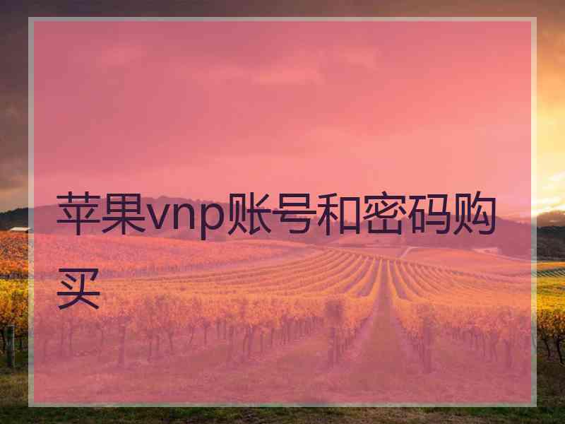 苹果vnp账号和密码购买