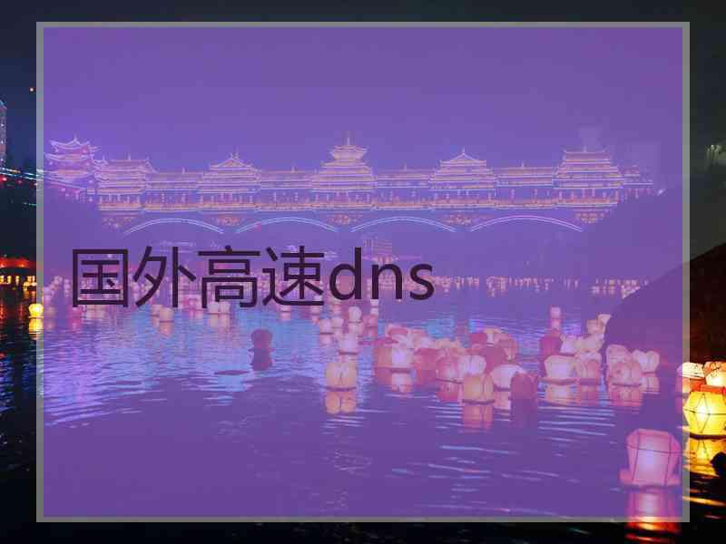 国外高速dns