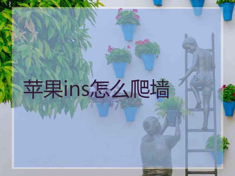 苹果ins怎么爬墙