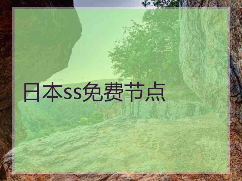 日本ss免费节点