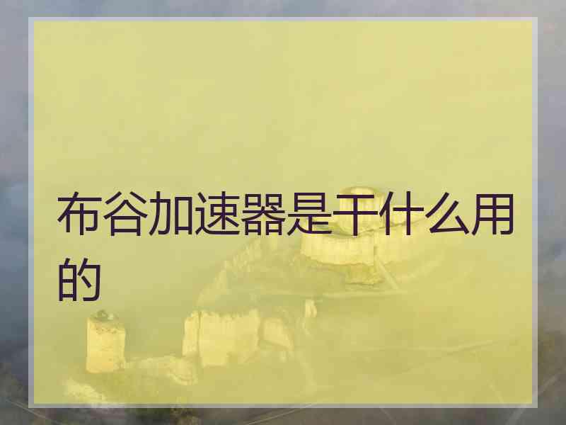 布谷加速器是干什么用的