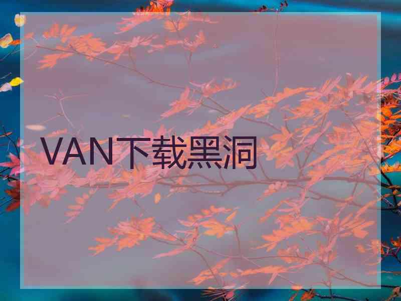 VAN下载黑洞