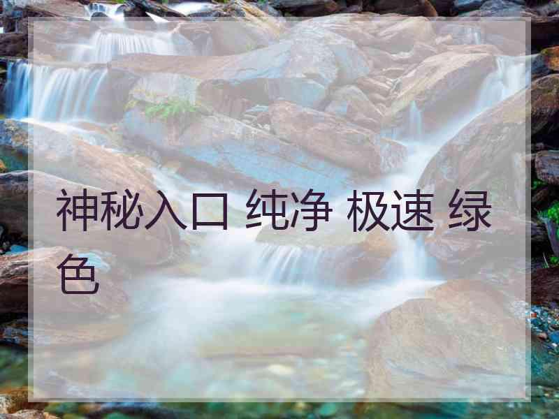 神秘入口 纯净 极速 绿色