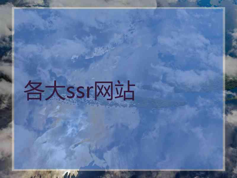 各大ssr网站