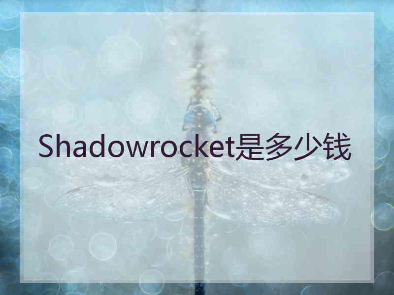 Shadowrocket是多少钱
