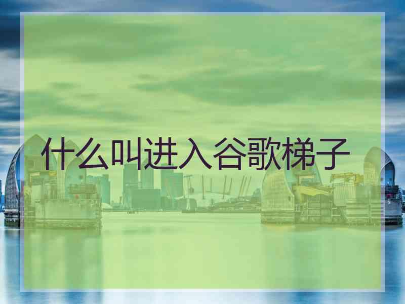 什么叫进入谷歌梯子