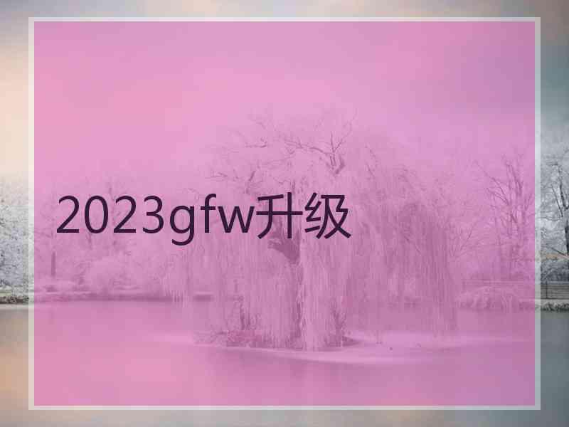 2023gfw升级