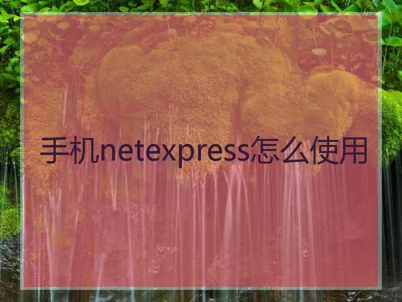 手机netexpress怎么使用
