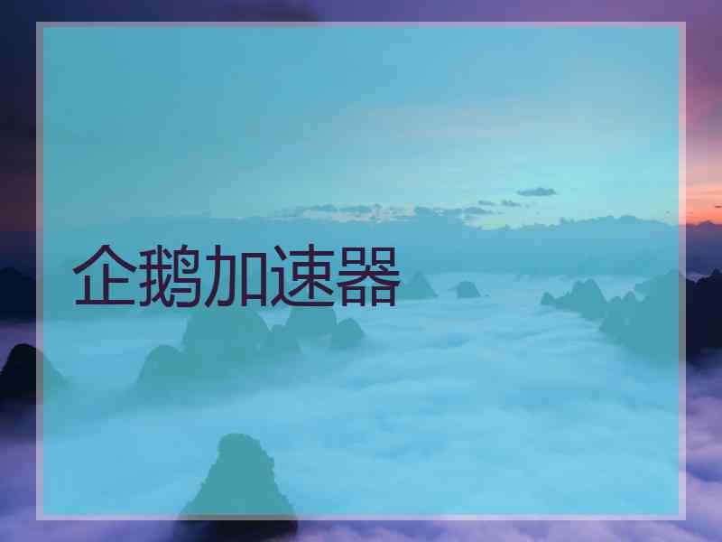 企鹅加速器