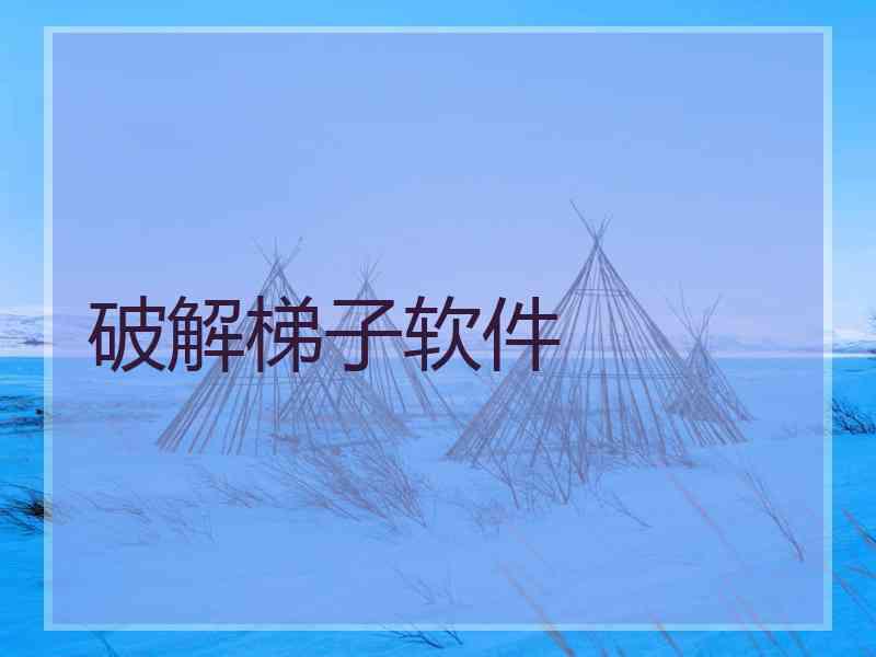 破解梯子软件