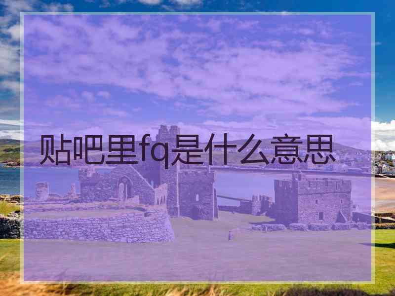 贴吧里fq是什么意思