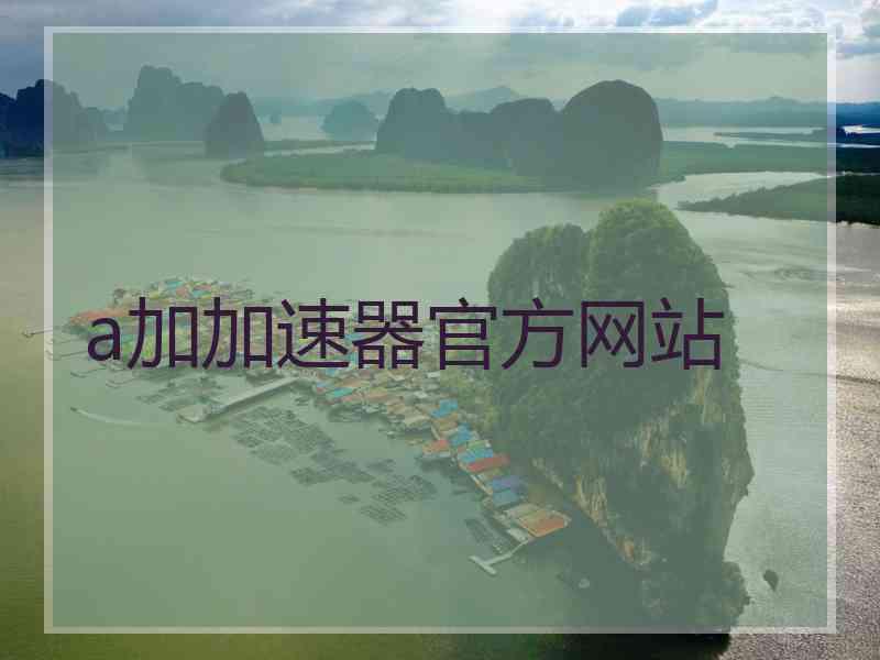 a加加速器官方网站