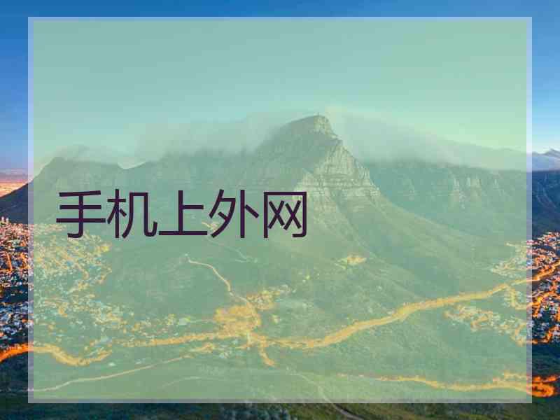 手机上外网