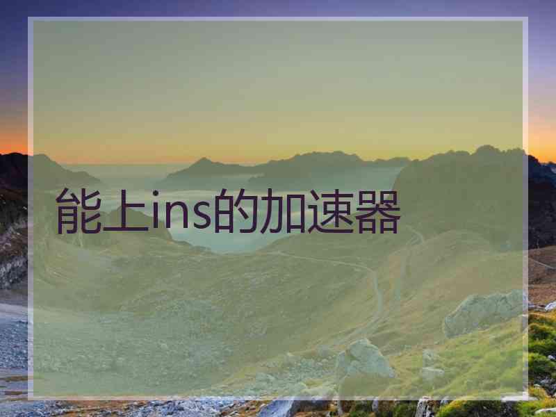 能上ins的加速器