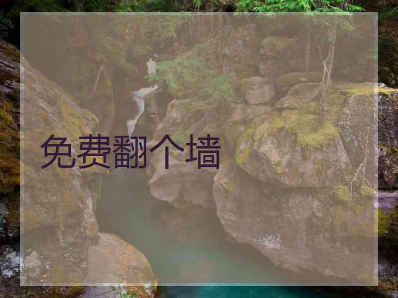 免费翻个墙