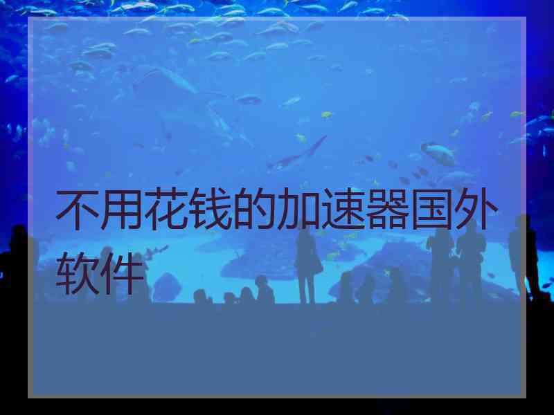 不用花钱的加速器国外软件