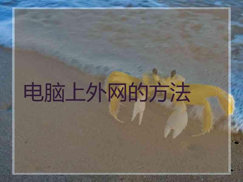 电脑上外网的方法