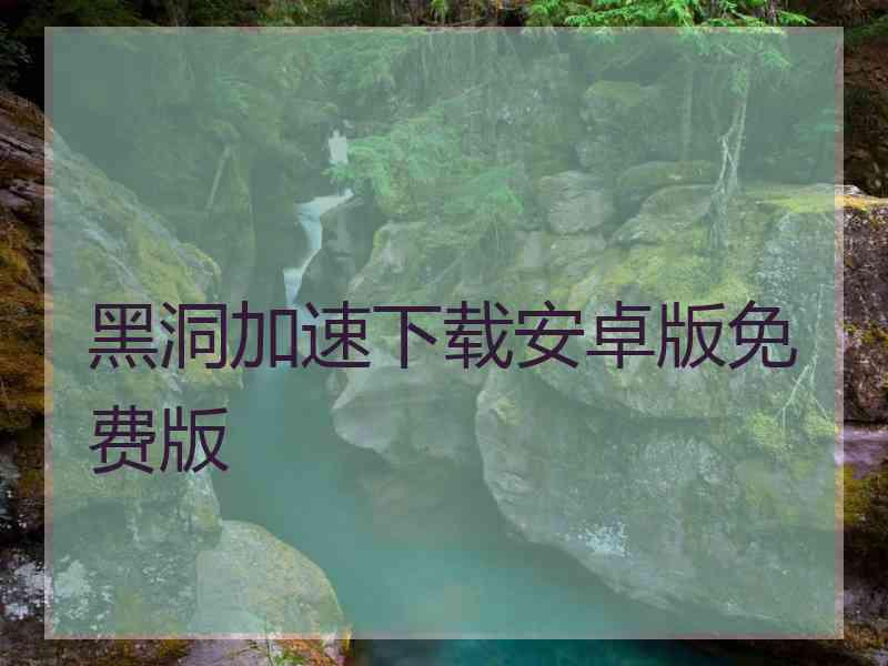 黑洞加速下载安卓版免费版