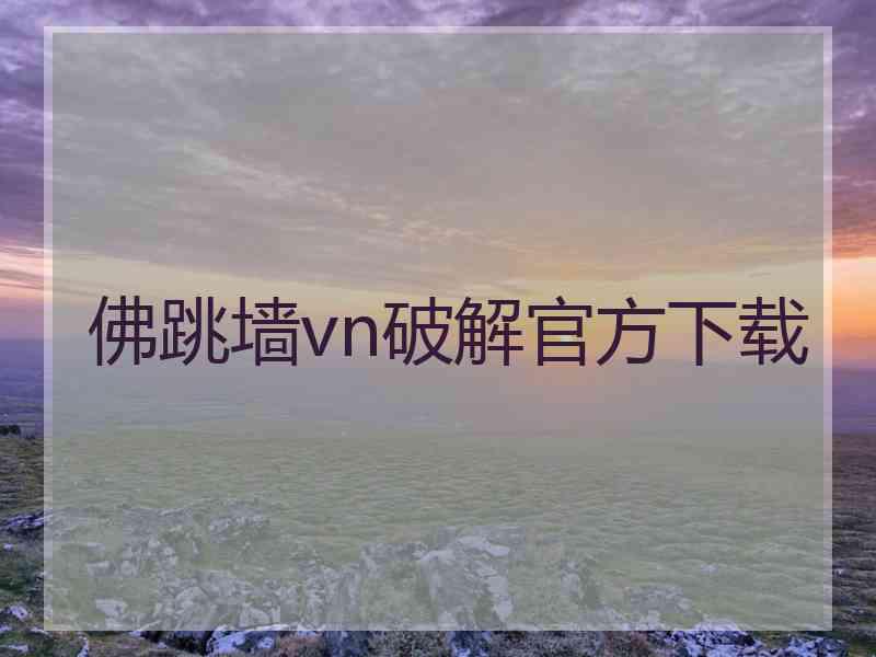佛跳墙vn破解官方下载