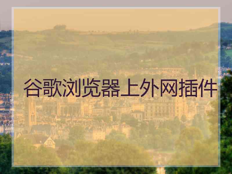 谷歌浏览器上外网插件