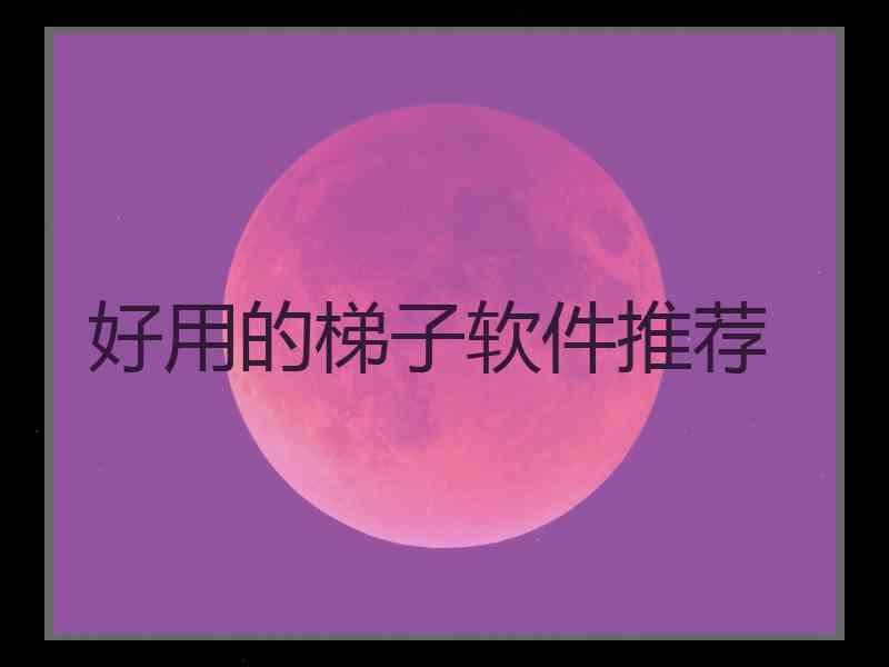 好用的梯子软件推荐