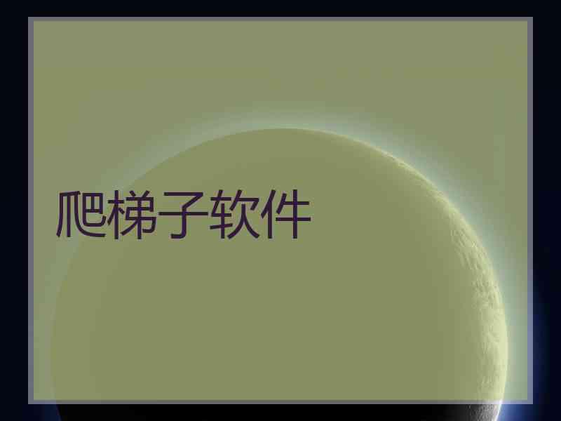 爬梯子软件