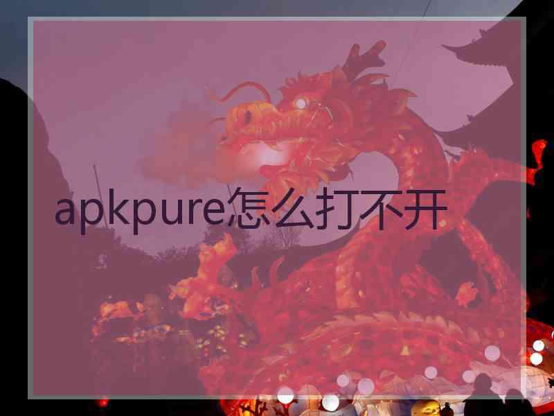 apkpure怎么打不开