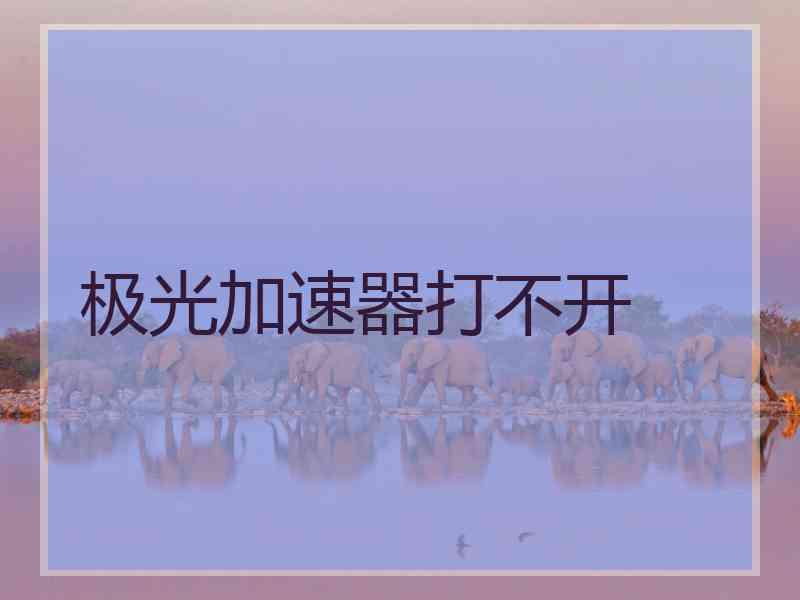 极光加速器打不开