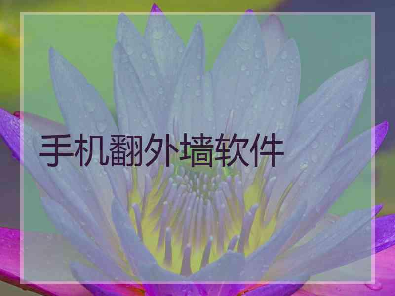 手机翻外墙软件