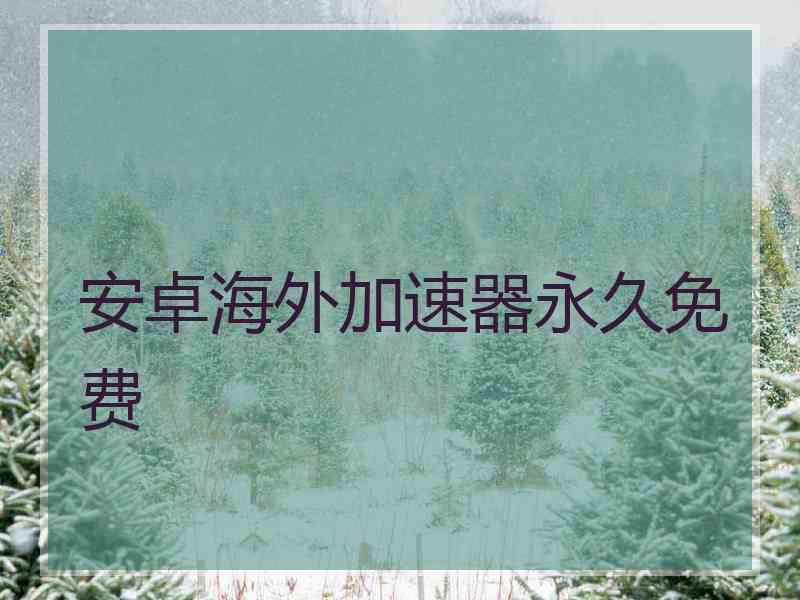 安卓海外加速器永久免费