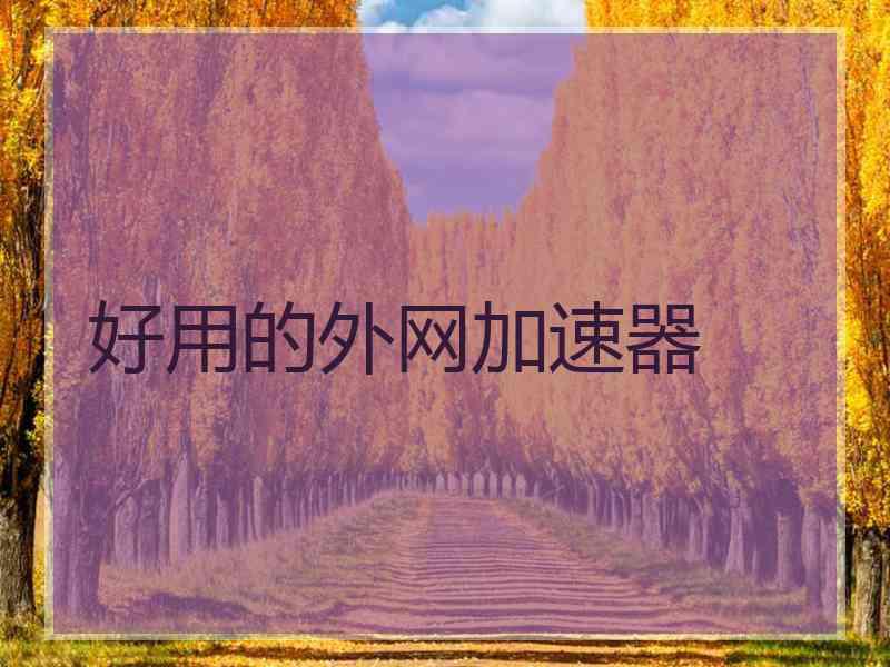 好用的外网加速器