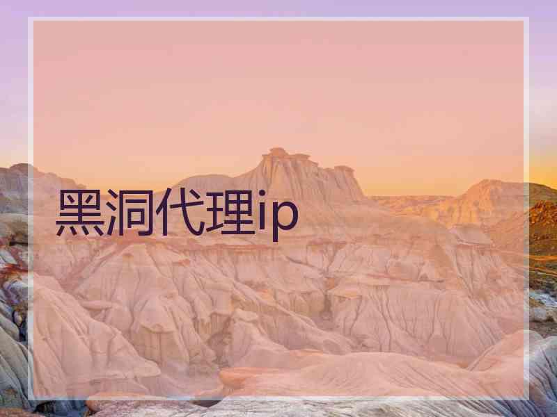 黑洞代理ip